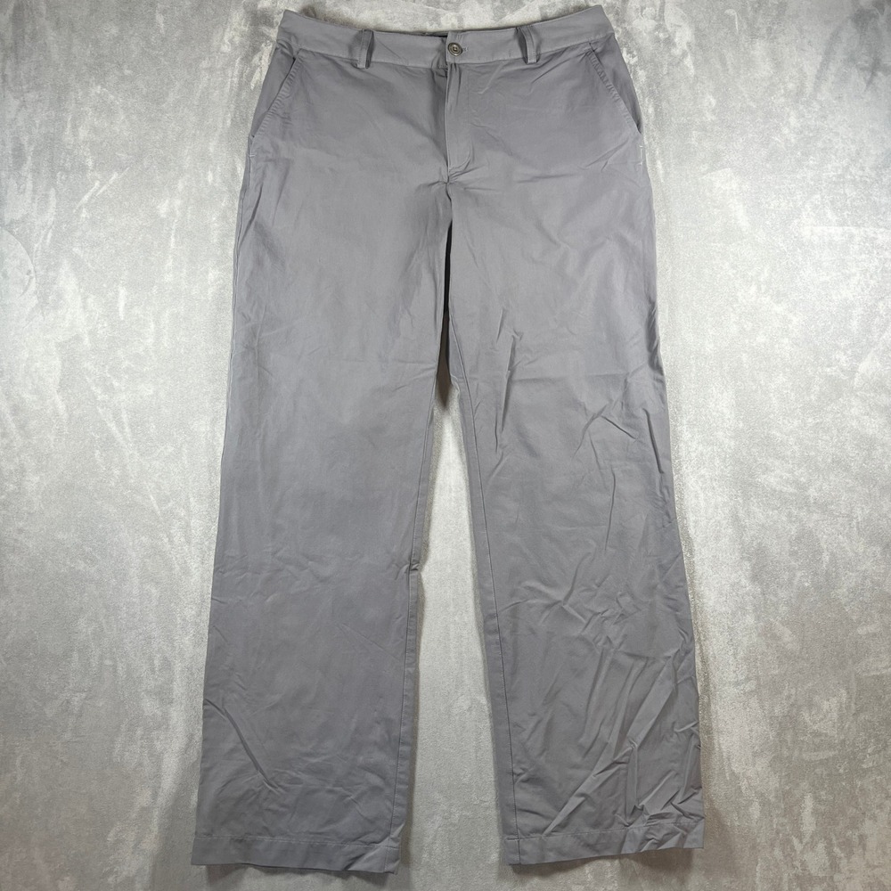 Under Armour Mens Gray Performance Golf Pants 34x32 Nylon Stretch Chino